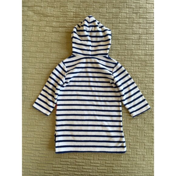 2-3Y Mjni Boden Rainbow Striped Toweling Hoodie - Picture 3 of 6